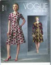 Vogue Sewing Pattern 1737, Dress with Variations, Size 14 - 22, New
