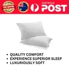 Royal Comfort Goose Down Feather Pillows 1000GSM 100% Cotton Cover, Twin Pack AU