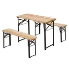 Portable Folding Camping Picnic Trestle Beer Table & Bench Set Garden BBQ Chairs