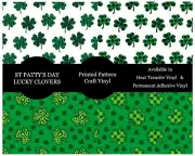 Pattern Vinyl HTV, St. Patricks Vinyl for Cricut Cutting Machine