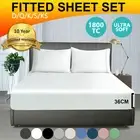 Single/Double/Queen/King/KS 1800TC Ultra Soft Deep Fitted Sheet Set Pillowcases