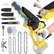 Mini Electric Chainsaw Cordless 6 Inch & 8 Inch, Brushless Chainsaw Compatibl...