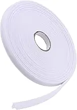 1/2 Inch Double Fold Bias Tape, 30 Yards Bias Binding Tape Fabric Tape for Sewing Piping Hemming Quilting Seaming(White)