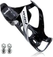 Full Carbon Fiber Bicycle Bike Light Drink Water Bottle Cage Holder Silver