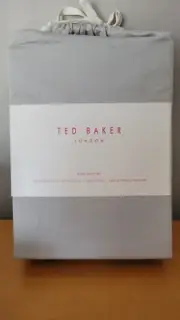 NIP Ted Baker London 400 Thread Count 100% Cotton King Sheet Set Gray Grey
