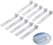 10PCS Reusable Silicone Zip Ties - Rubber Cable Ties Straps for Wire Management, Elastic Cable Organizer for Home Office Table Desk 6cm Cord Ties White