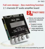 Wuzhi Audio ZK-TB22 2.1 Channel Audio Power Amplifier Bluetooth Power Amp os67