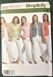 Simplicity Sewing Pattern 4698 Misses' Petite Jacket with Front Variations (H)