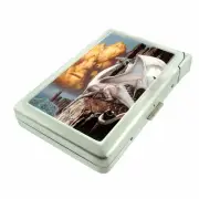 Dragons D38 Cigarette Case with Built in Lighter Metal Wallet Fantasy