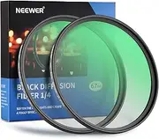 NEEWER 2 Pcs 67mm Black Diffusion Lens Filter Kit, 1/4 & 1/8 Mist Cinematic Effect Filters with Storage Cases, Cleaning Cloths, Multi Nano Coated HD Optical Glass for Video/Vlog/Portrait Shot