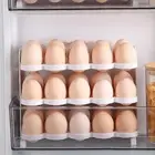 Egg Holder for Refrigerator Folding Egg Container for Drawer Pantry Cabinet