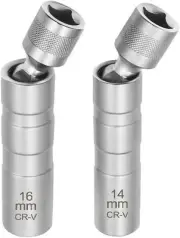 YSIL 14MM & 16MM Thin Wall Magnetic Swivel Spark Plug Socket 14mm&16mm
