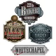 Sherlock Holmes Sign Cutouts (Pack of 4)