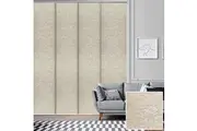 Straw Texture Panel Blinds 140cm~360cm(W)x230cm(D) Ivory
