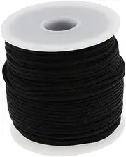 Eigell 2mm 50m Paracord Parachute Rope Cord Outdoor Camping Tent Accessories, Black