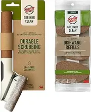 Scotch-Brite Greener Clean Non-Scratch Soap Control Dishwand & 3 Refills