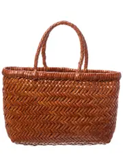 Dragon Diffusion Flat Gora Mini Leather Basket Bag
