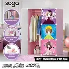 SOGA Portable 6 Cubes Princess Design Storage Cabinet DIY Shelves Wardrobe