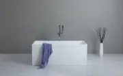 Theo Back To Wall Bath Matt White 1400mm , 1500mm or 1700mm