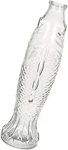 BESTOYARD Drift Bottle with Cork Stopper Fish Design Transparent Glass Vase for DIY Wishes Jewelry present for Friends Space Saving Storage