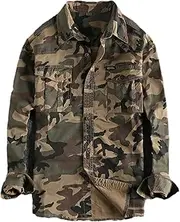 [HEYDHSDC] Man's Shirt Spring Autumn Top Tee Mans Shirt Long Sleeve European Work Shirts Military Overshirt