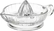 HIC Citrus Juicer Reamer with Handle and Pour Spout, Heavyweight Glass