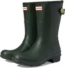 Hunter ORIGINAL Women's Back Adjustable Green Short Wellie Boots