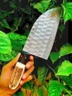Damascus Steel Chef Kitchen Knife Handmade Custom Cleaver Chopper Ideal Gift