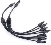 NUZAMAS 4 to 1 Branch Y Type Solar Panel Wire Cable, MC4 Connectors Male Female Connector, Extension Cable, DIY Cable Accessories Tool