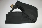 River Road Black Leather Chaps Buckle Front Button / Zip Legs Size 10 NEW!