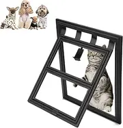 Pet Screen Door With Magnetic Flap - Lockable Cat and Dog Entry for Existing Screen/Sliding Door, Window and Porch - Small & Medium Pets Freely Enter and Exit (S)