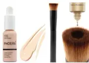 Phoera Liquid Skin Foundation Matte Flawless Full Coverage Face Foundation Brush
