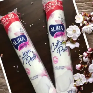 正品 COTTON PADs AURA 卸妝液 120+30 片