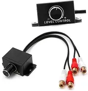 DOITOOL Car Level Controller Small Bass Amp Line Output Converter Car Audio Volume Universal Knob Audio Remote Level Control Remote Level Control for Car Black