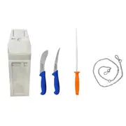 Butcher Knife Set Tool Kit Combo - SK2 White SK2S-COMBO-1