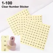 1-100 Consecutive Sequential Numbering Labels Number Stickers Manicure Tool CR