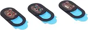 TEHAUX 3pcs Cartoon Laptop Webcam Cover Slide Privacy Protection for Webcam Peeping Slider for Computer Tablet and Laptop Flexible and Durable Design