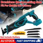 Brushless Cordless Wood Metal Saber Reciprocating Saw Battery Kit For Makita 18V