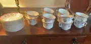 Wedgwood Bianca Williamsburg China 12 Sets Of Cup And Saucers Brand New