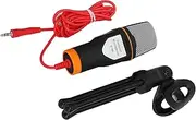 Condenser Computer Microphone Wired Stereo with Stand for Recording Studio Chat Karaoke Singing Mic for PCs, Black