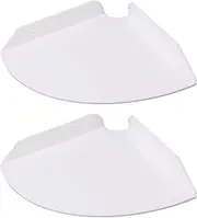 Corner Shelf, Preventing Breakage Floating Corner Shelves Stylish Large Space Wall Mount 2pcs for Displaying Books for Bedrooms (White)