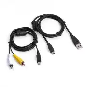 USB+A/V TV Video Cable Cord For Olympus Evolt E-410 E-420 E-430 E-620 E-PL7 XZ-2