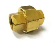 1pc 3 piece Union Coupling Brass Pipe Fitting 3/8" NPT Air Gas MettleAir 104-C