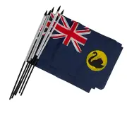 5 x Western Australia Flag WA West Australia Hand Waver Flags