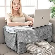 LEBENGURU Reading Pillow for Laptop, Extra Large Armrest Gaming Pillow for Working, Hight Adjustable Lap Desk Pillow for Adult Sitting in Bed, Floor, Sofa