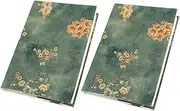 MINAOLULUS 2PCS Reusable Fabric Book Covers Cloth Book Protector for Journals and Diaries Unique Artistic Design and Students