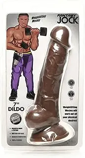 JOCK Weightlifting Wesley 7" dildo with balls - Dark