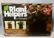 9” Corning Plant Helper in Box Corningware Visions Amber Fireside Pyrex Planter