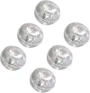[PLAFOPE] 3 Pairs Silver Ball Shape Earring Plugs Transparent Silicone Ear Backs Stoppers DIY Earring Accessories for and Comfort