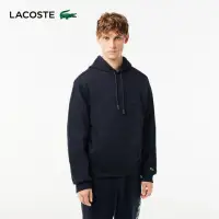 在飛比找momo購物網優惠-【LACOSTE】男裝-XL尺寸鱷魚帽T(黑色)